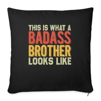 Big brother family parents offspring child - Sofa pillowcase 17,3'' x 17,3'' (45 x 45 cm) - black - Front