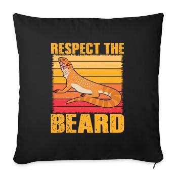 Reptile Saying Gift Lizard Bearded Dragon - Sofa pillowcase 17,3'' x 17,3'' (45 x 45 cm) - black - Front
