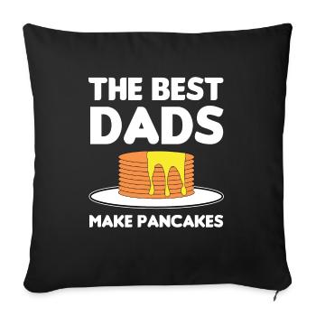 World Best Dad Father Couples Parents Pancakes - Sofa pillowcase 17,3'' x 17,3'' (45 x 45 cm) - black - Front