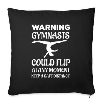 Gymnastics Gymnast Floor Exercises Apparatus Gymnastics - Sofa pillowcase 17,3'' x 17,3'' (45 x 45 cm) - black - Front