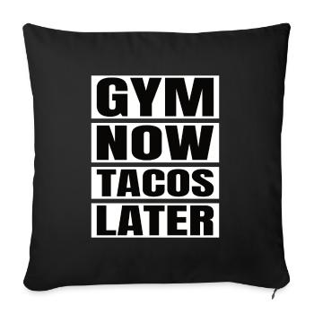 Taco Fitness Gym Mexico Mexican Tacos Gift - Sofa pillowcase 17,3'' x 17,3'' (45 x 45 cm) - black - Front