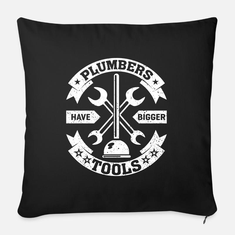 Heating Engineer Gift Plant Mechanic Plumber - Sofa pillowcase 17,3'' x 17,3'' (45 x 45 cm) - black