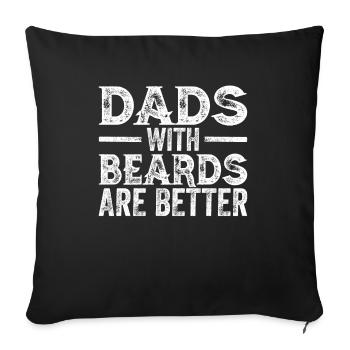 Père Barbu Père barbu - Housse de coussin décorative 45 x 45 cm - noir - Devant