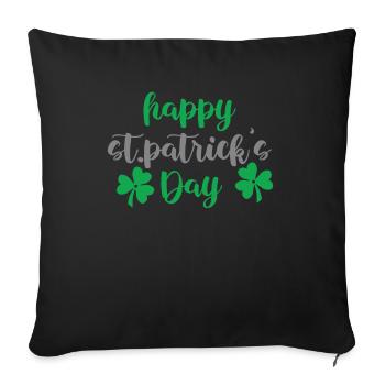 St. Patricks Day - Sofakissenbezug 45 x 45 cm - Schwarz - Vorne