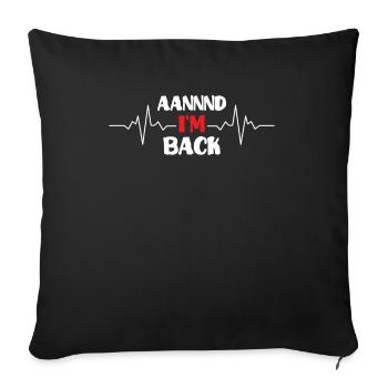Crise cardiaque chirurgie cardiaque pontage de maladie cardiaque - Housse de coussin décorative 45 x 45 cm - noir - Devant