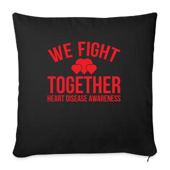 Crise cardiaque chirurgie cardiaque pontage de maladie cardiaque - Housse de coussin décorative 45 x 45 cm - noir - Devant