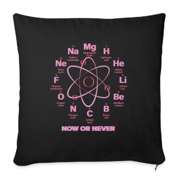 Chimiste Chimiste Études de chimie Professeur React - Housse de coussin décorative 45 x 45 cm - noir - Devant