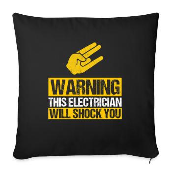 Électricien Génie électrique Pinces isolantes Electronique - Housse de coussin décorative 45 x 45 cm - noir - Devant