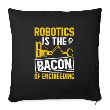 Robot Programmer Automation Technician - Sofa pillowcase 17,3'' x 17,3'' (45 x 45 cm) - black - Front