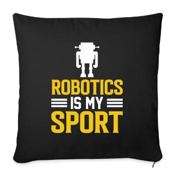 Programmeur de robots Technicien en automatisation - Housse de coussin décorative 45 x 45 cm - noir - Devant