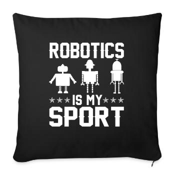 Programmeur de robots Technicien en automatisation - Housse de coussin décorative 45 x 45 cm - noir - Devant