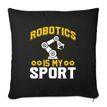 Robot Programmer Automation Technician - Sofa pillowcase 17,3'' x 17,3'' (45 x 45 cm) - black - Front