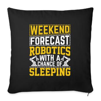 Programmeur de robots Technicien en automatisation - Housse de coussin décorative 45 x 45 cm - noir - Devant
