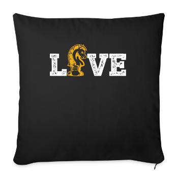Chess player Chess quote chess game - Sofa pillowcase 17,3'' x 17,3'' (45 x 45 cm) - black - Front