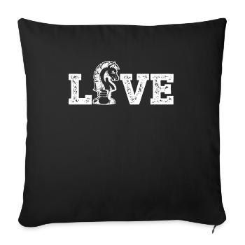 Chess player Chess quote chess game - Sofa pillowcase 17,3'' x 17,3'' (45 x 45 cm) - black - Front