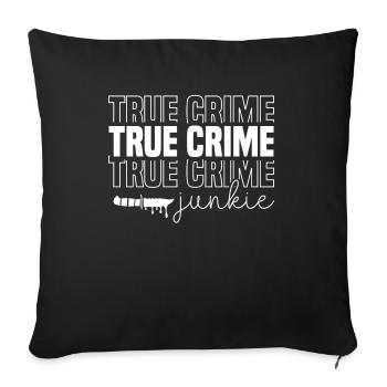 True Crime Crime Series Crime Detective - Housse de coussin décorative 45 x 45 cm - noir - Devant