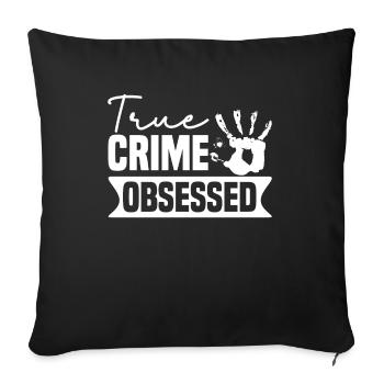 True Crime Crime Series Crime Detective - Housse de coussin décorative 45 x 45 cm - noir - Devant