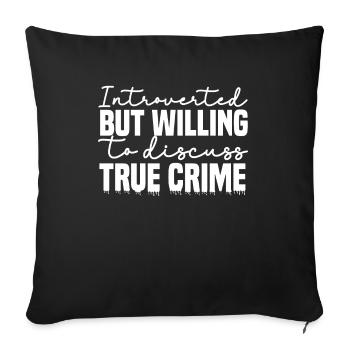 True Crime Crime Series Crime Detective - Housse de coussin décorative 45 x 45 cm - noir - Devant