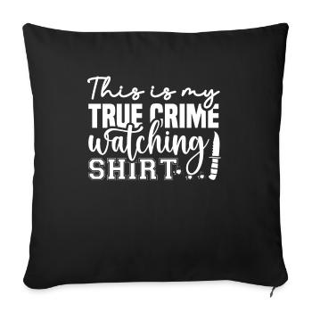 True Crime Crime Series Crime Detective - Housse de coussin décorative 45 x 45 cm - noir - Devant