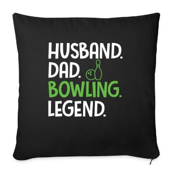 Bowling Père Papa Cooler - Housse de coussin décorative 45 x 45 cm - noir - Devant