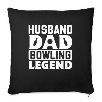 Bowling Père Papa Cooler - Housse de coussin décorative 45 x 45 cm - noir - Devant