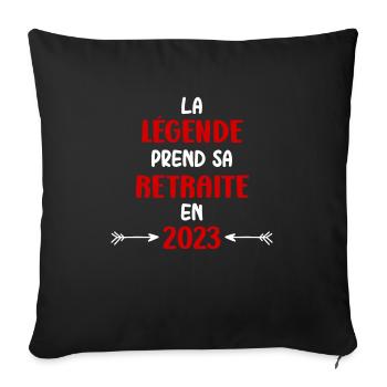 La légende prend sa retraite - Housse de coussin décorative 45 x 45 cm - noir - Devant