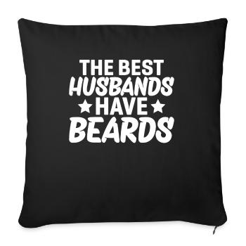 Father Beard Husband Papa Legend Full Beard - Sofa pillowcase 17,3'' x 17,3'' (45 x 45 cm) - black - Front