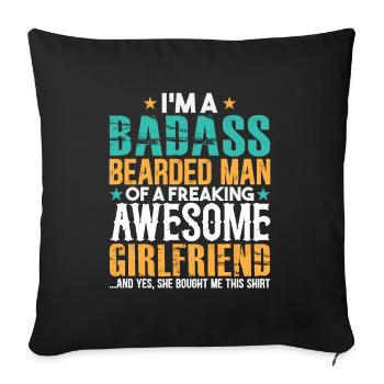 Bart Partner Relationship Girlfriend Gift - Housse de coussin décorative 45 x 45 cm - noir - Devant