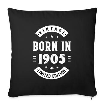 The legend of 1905 birthday - Sofa pillowcase 17,3'' x 17,3'' (45 x 45 cm) - black - Front