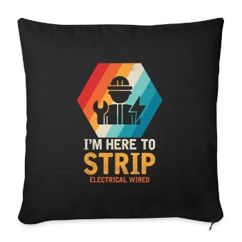 Électricien Génie électrique Pinces isolantes Electronique - Housse de coussin décorative 45 x 45 cm - noir - Devant