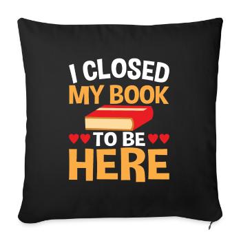 Livres de lecture Rat de bibliothèque Littérature Lecteur fréquent Livre - Housse de coussin décorative 45 x 45 cm - noir - Devant