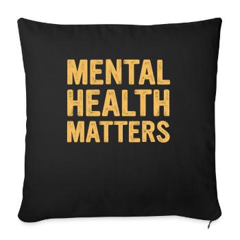 Psychische Gesundheit Angelegenheiten Therapeut - Sofakissenbezug 45 x 45 cm - Schwarz - Vorne