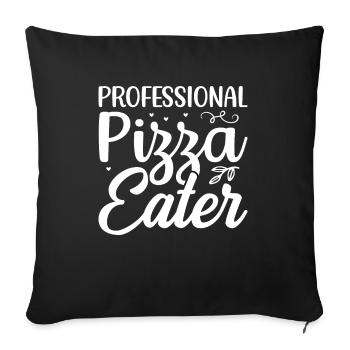 Pizza Liebhaber Frieden Liebe Pizza Geschenk - Sofakissenbezug 45 x 45 cm - Schwarz - Vorne