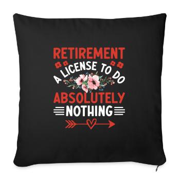 Retired Grandma Pensioner Pension Grandmother Reti - Sofa pillowcase 17,3'' x 17,3'' (45 x 45 cm) - black - Front