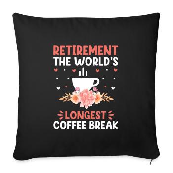 Grand-mère retraitée Pension de retraite Grand-mère Reti - Housse de coussin décorative 45 x 45 cm - noir - Devant