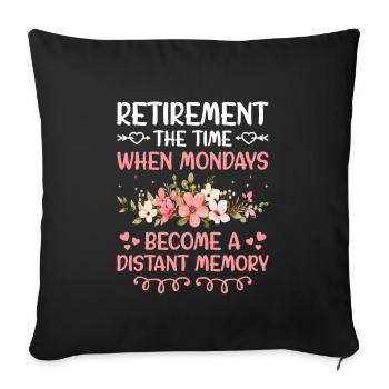 Grand-mère retraitée Pension de retraite Grand-mère Reti - Housse de coussin décorative 45 x 45 cm - noir - Devant