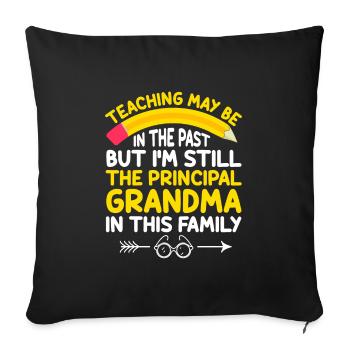 Retired Grandma Pensioner Pension Teacher Teach Re - Sofa pillowcase 17,3'' x 17,3'' (45 x 45 cm) - black - Front