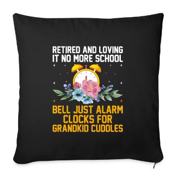 Retired Grandma Pensioner Pension Teacher Teach Re - Sofa pillowcase 17,3'' x 17,3'' (45 x 45 cm) - black - Front