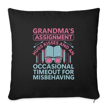Retired Grandma Pensioner Pension Teacher Teach Re - Sofa pillowcase 17,3'' x 17,3'' (45 x 45 cm) - black - Front