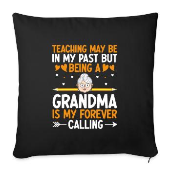 Retired Grandma Pensioner Pension Teacher Teach Re - Sofa pillowcase 17,3'' x 17,3'' (45 x 45 cm) - black - Front