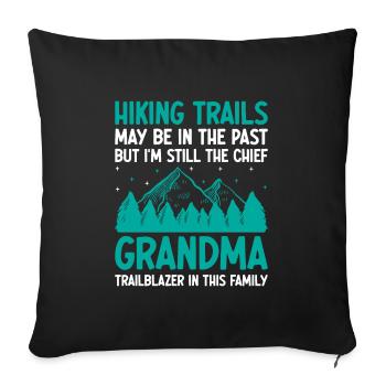 Hiking Retired Grandma Pensioner Pension Hiker Tre - Sofa pillowcase 17,3'' x 17,3'' (45 x 45 cm) - black - Front