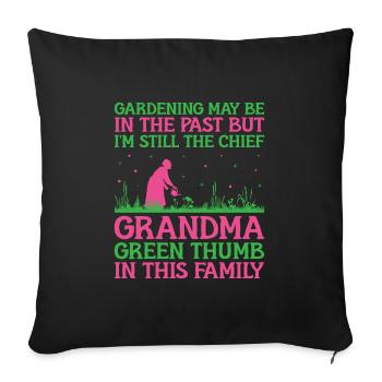 Gardener Retired Grandma Pensioner Gardening Garde - Sofa pillowcase 17,3'' x 17,3'' (45 x 45 cm) - black - Front