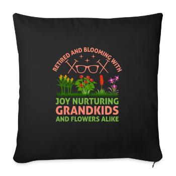 Gardener Retired Grandma Pensioner Gardening Garde - Sofa pillowcase 17,3'' x 17,3'' (45 x 45 cm) - black - Front