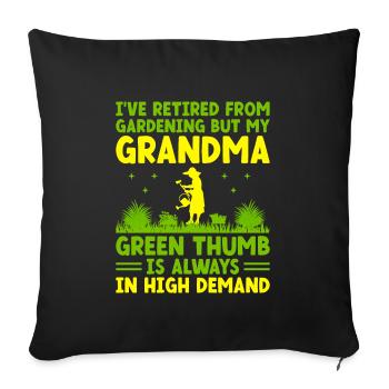 Gardener Retired Grandma Pensioner Gardening Garde - Sofa pillowcase 17,3'' x 17,3'' (45 x 45 cm) - black - Front
