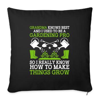 Gardener Retired Grandma Pensioner Gardening Garde - Sofa pillowcase 17,3'' x 17,3'' (45 x 45 cm) - black - Front