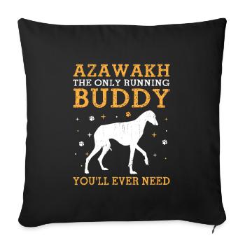 Azawakh Hundebesitzer Arabischer Windhund Tuareg Sloughi - Sofakissenbezug 45 x 45 cm - Schwarz - Vorne