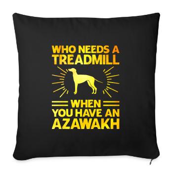 Azawakh Dog Owner Arabian Greyhound Tuareg Sloughi - Sofa pillowcase 17,3'' x 17,3'' (45 x 45 cm) - black - Front