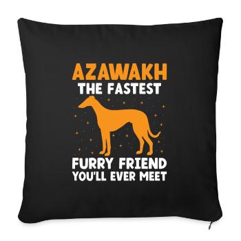 Azawakh Dog Owner Arabian Greyhound Tuareg Sloughi - Sofa pillowcase 17,3'' x 17,3'' (45 x 45 cm) - black - Front