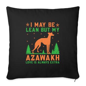 Azawakh Dog Owner Arabian Greyhound Tuareg Sloughi - Sofa pillowcase 17,3'' x 17,3'' (45 x 45 cm) - black - Front