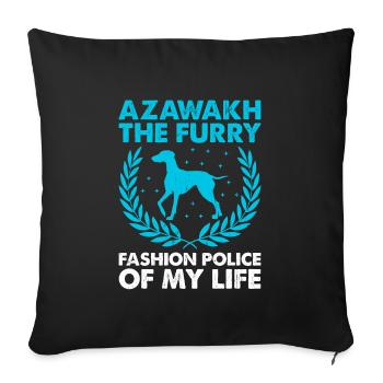 Azawakh Dog Owner Arabian Greyhound Tuareg Sloughi - Sofa pillowcase 17,3'' x 17,3'' (45 x 45 cm) - black - Front